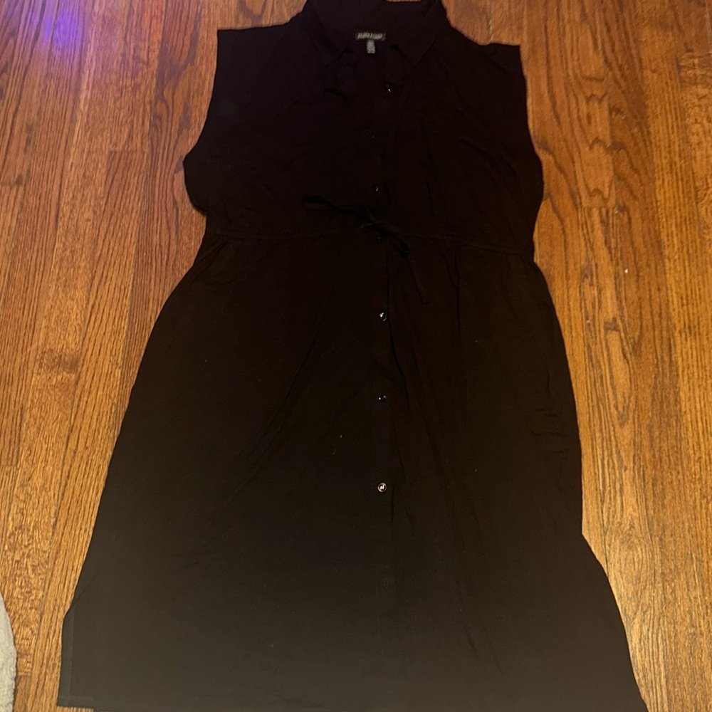 Eileen Fisher Long Buttoned Front Dress, Black
